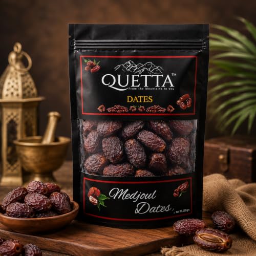 Image of Quetta Premium Medjoul Dates 200g | Naturally Sweet & Soft Dates | High Fiber Dry Fruit | No Added Sugar | Healthy Snack for Daily Nutrition