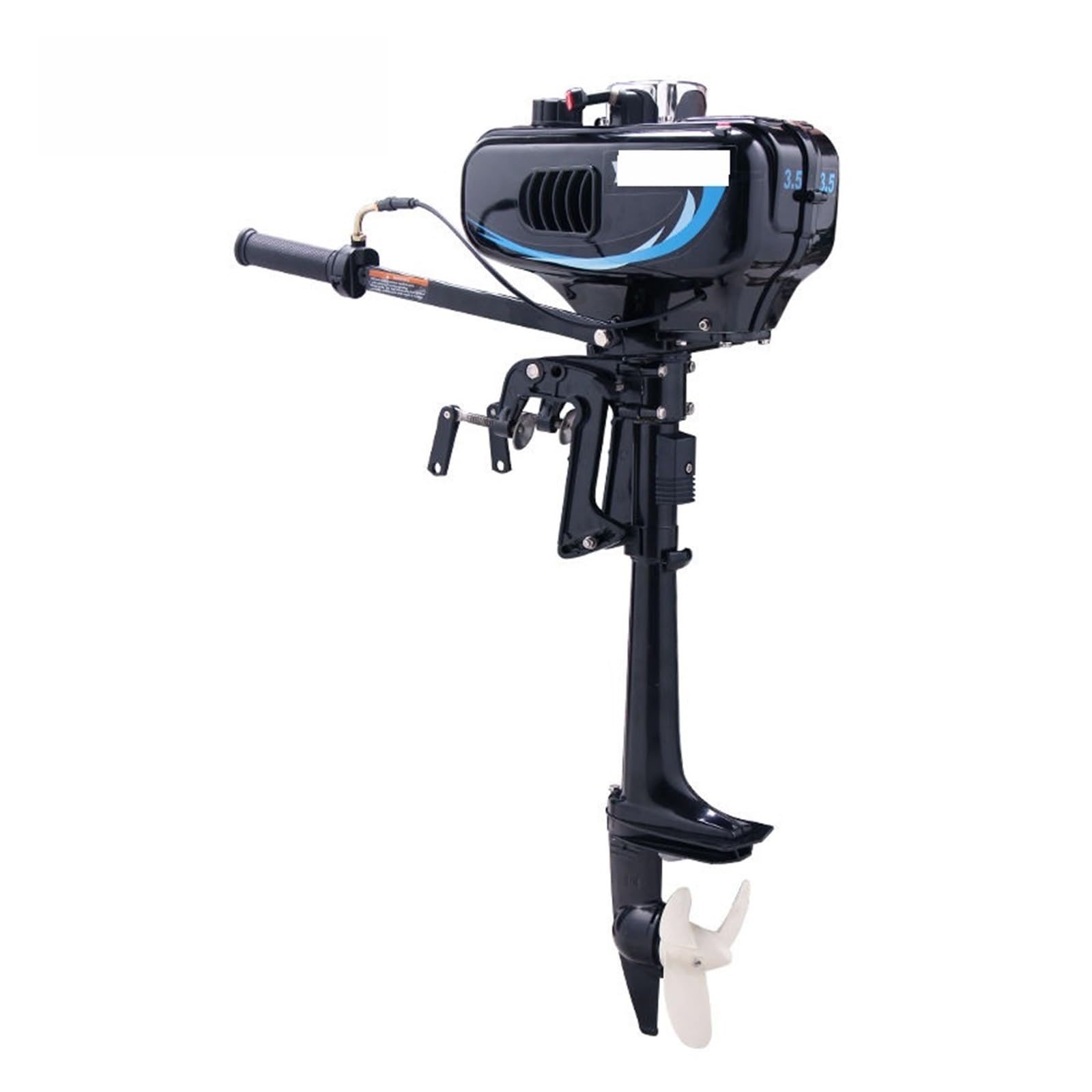 CVFRDD Boat Motor, 2 Stroke 3.5 Horsepower Outboard Boat Motor For Boats, Electric Trolling,Kayak