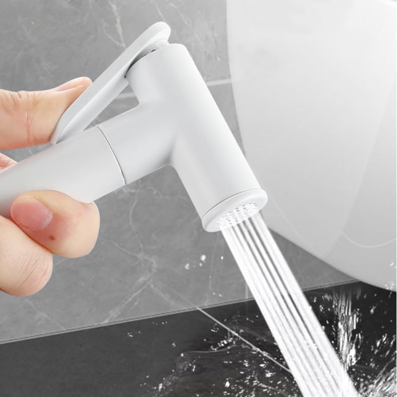 Ducha Higienica Para Wc Blanco Kit Grifo De Bidet Para Ducha Bidet Para Inodoro Pistola Pulverizadora Universal Para Inodoro Blanco tubo De Acero Inoxidable