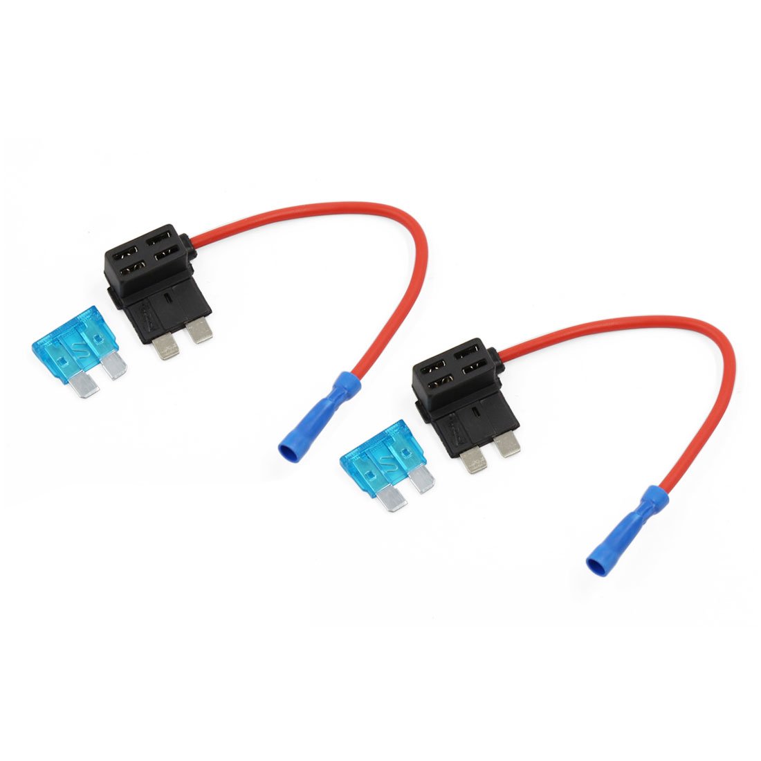 AERBNYEQP 2 Pcs Mini Add-a-Circuit ACN ATM Blade Style Fuse Holder Tap 15A