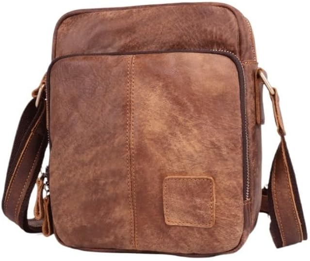Casual Retro Men's Shoulder Bag Cross Body Layer Cowhide