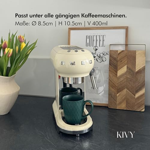 Kaffeetassen Set Kivy 6 Stück 400ml – Große Keramiktassen für Kaffee und Tee