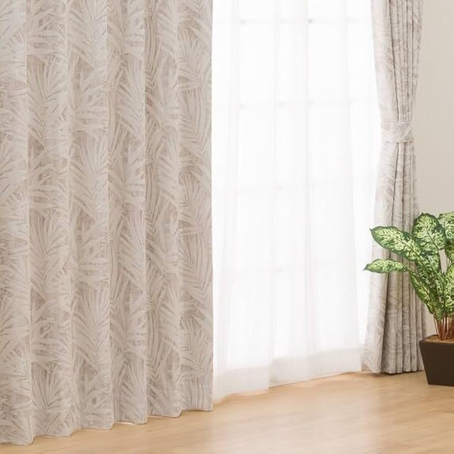 ドレープカーテン RK007 BE 100x200cm 2枚セット ドレープカーテン RK007 BE 100x200cm 2枚セット ニトリ 裏地