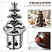 Chocolate Fountain, 4 Tiers Electric Melting Machine Chocolate Fondue Fountain Set with 6pcs Stainless Steel Forks, 4-Pound Capacity for Nacho Cheese, BBQ Sauce, Ranch