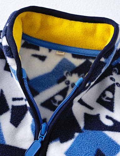Image of Kids Printed Polar Fleece Jacket Toddler Baby Boys Girls Autumn Winter Warm Sherpa Lining Outerwear Soft Lightweight