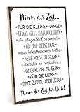TypeStoff Holzschild mit Spruch – NIMM DIR ZEIT – im Vintage-Look mit Zitat als Geschenk und Dekoration zum Thema Liebe und Achtsamkeit - HS-00321