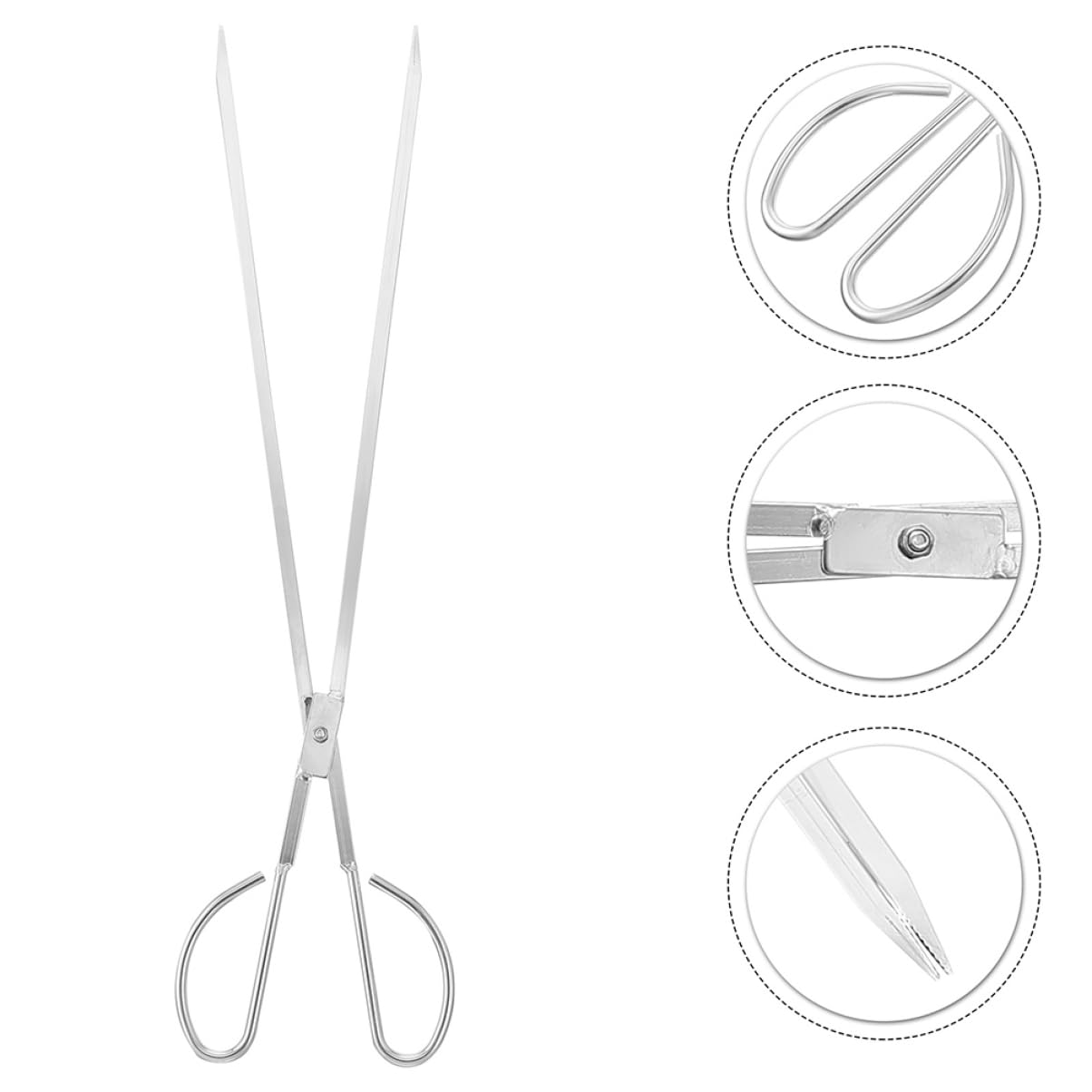 Holibanna Pinza Per Carbone in Acciaio Inox Manico Lungo 60cm Pinza Per Braciere e Stufa Utensile Per Barbecue e Campeggio Per Stabilità e Resistenza Accessorio Versatile Per Cucina All'aperto