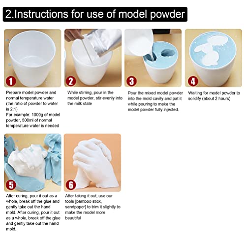 Stylebest STYLEBESTZCPY46QXKD-18 Hand Casting Kit For Couples Or Family, Diy Plaster Hand Mold Keepsake Sculpture Kit Gifts thumb #6