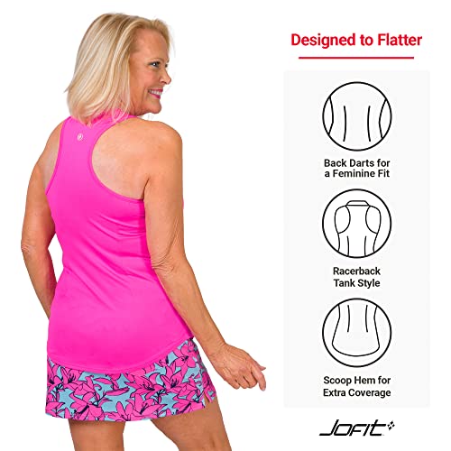 Jofit Apparel Women's Athletic Clothing Performance Tank For Golf & Tennis, Size Large, Fluorescent Pink #TOP3
