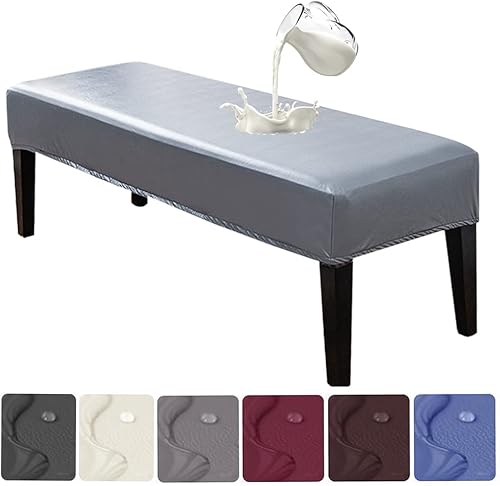 Fundas de banco para comedor, funda impermeable de poliuretano para banco de comedor, fundas de banco extraíbles, elásticas, lavables, fundas de
