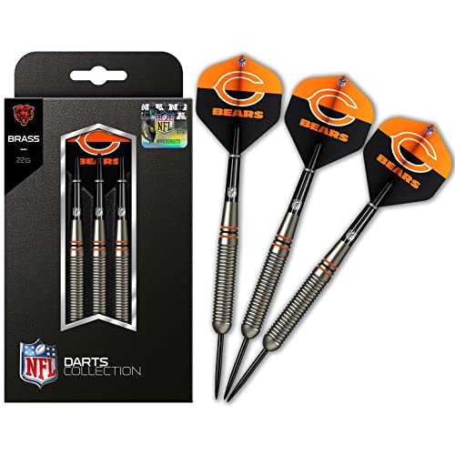 Officially Licensed NFL Chicago Bears Professional American Football Brass Steel Tip Darts (D1311) - Image 2