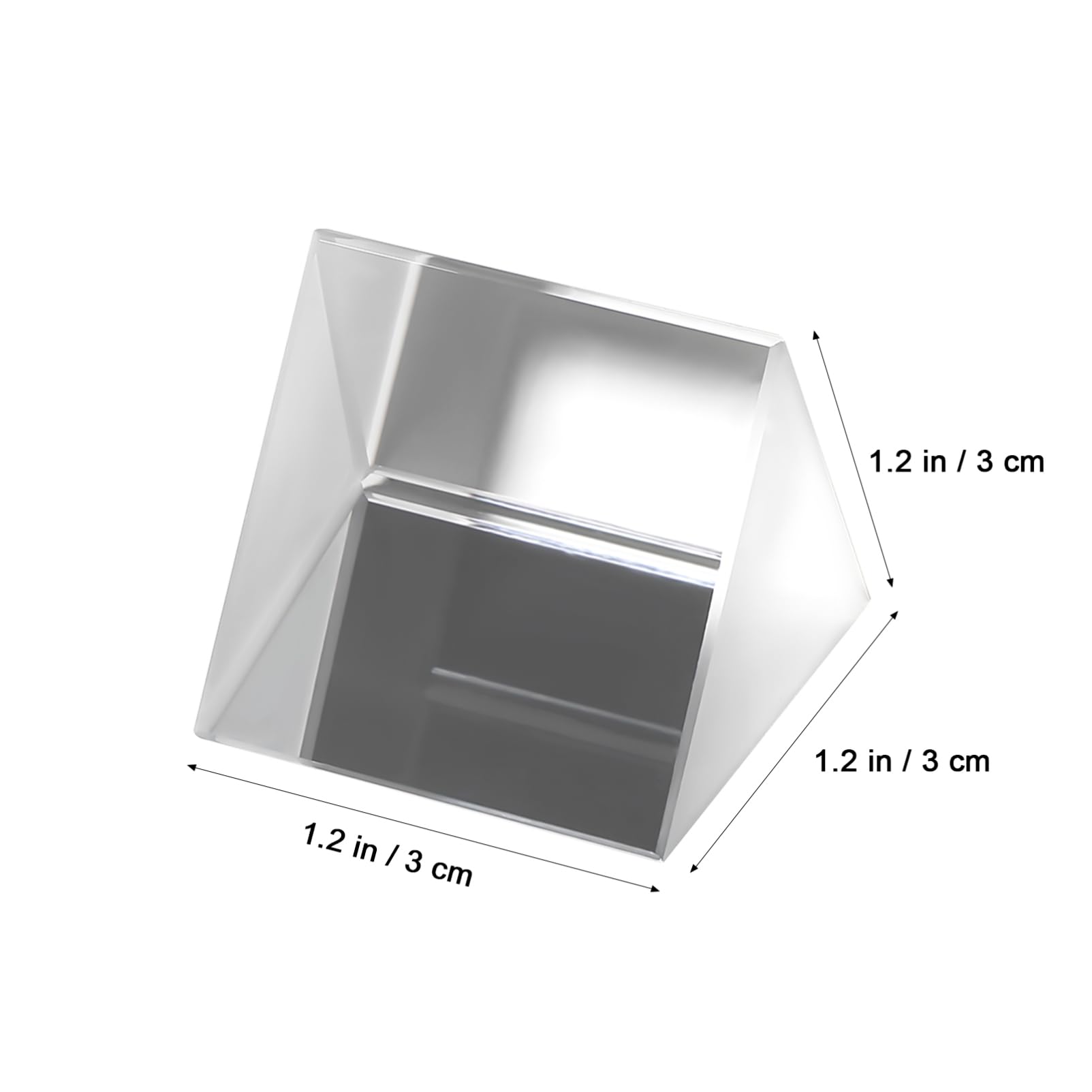 ULTECHNOVO Triangular Optics Prism Set 4 Pcs Glass Prism for Teaching Spectrum Analysis Photography Versatile Educational Tool