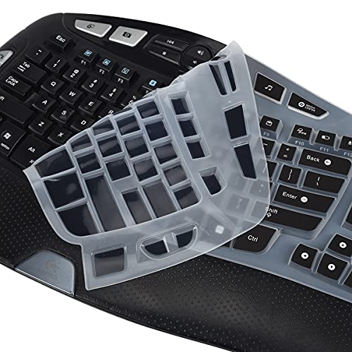 Protector de Teclado Compatible con Logitech K350 MK550 MK570 Negro miniatura 2