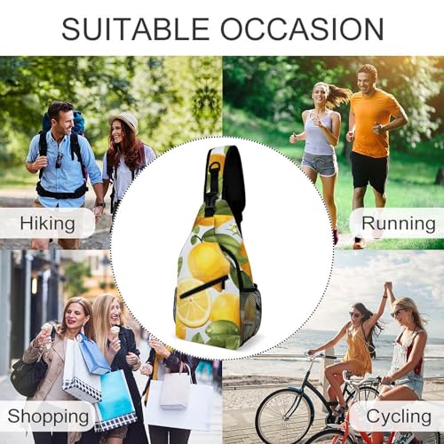 Bolso bandolera amarillo para hombro y pecho miniatura 6