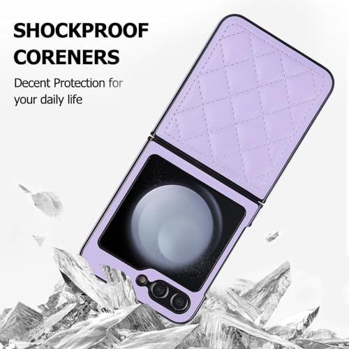 Étui de Téléphone Cuir PU Samsung Z Flip 5 Blanc Compagnon Chic de votre Quotidien - 3