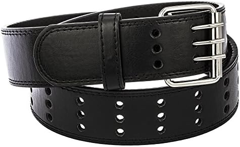 Unisex Faux Leather Three-Hole Belt - Up to 4XL Available