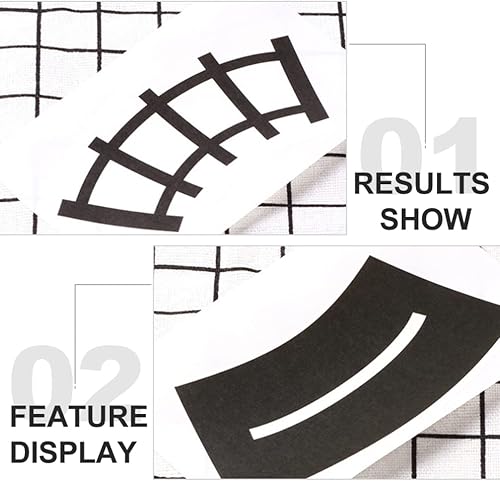 Miniatura 2 de Toyvian Cinta de coche de carretera, juguete de curva recta, rollos de pegatinas de tráfico, señales de tráfico, pisos y paredes, modelo de pista de
