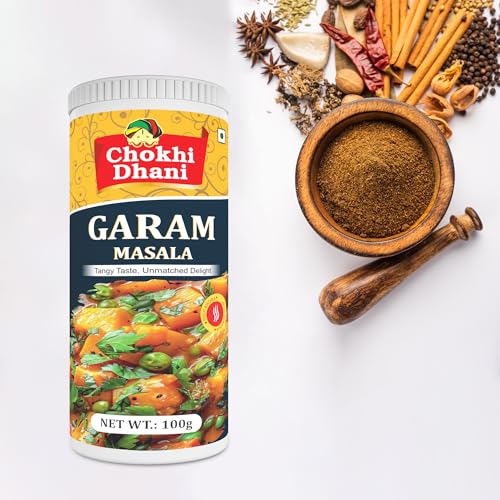 Image of Chokhi Dhani Garam Masala Powder 100g | Aromatic Indian Spice Mix | Rich Flavour Curry Masala for Sabzi, Dal & Gravies | Homemade Style Desi Garam Masala | No Artificial Colours