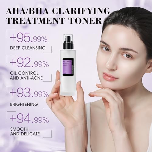 AHA/BHA Clarifying Treatment Toner, Tonico Facial Coreana, Tónico Exfoliante Iluminador, Tonico Facial, Elimina las Células Muertas Piel, Limpia los Poros, Equilibra la Producción de Grasa, 100ml - imagen 5