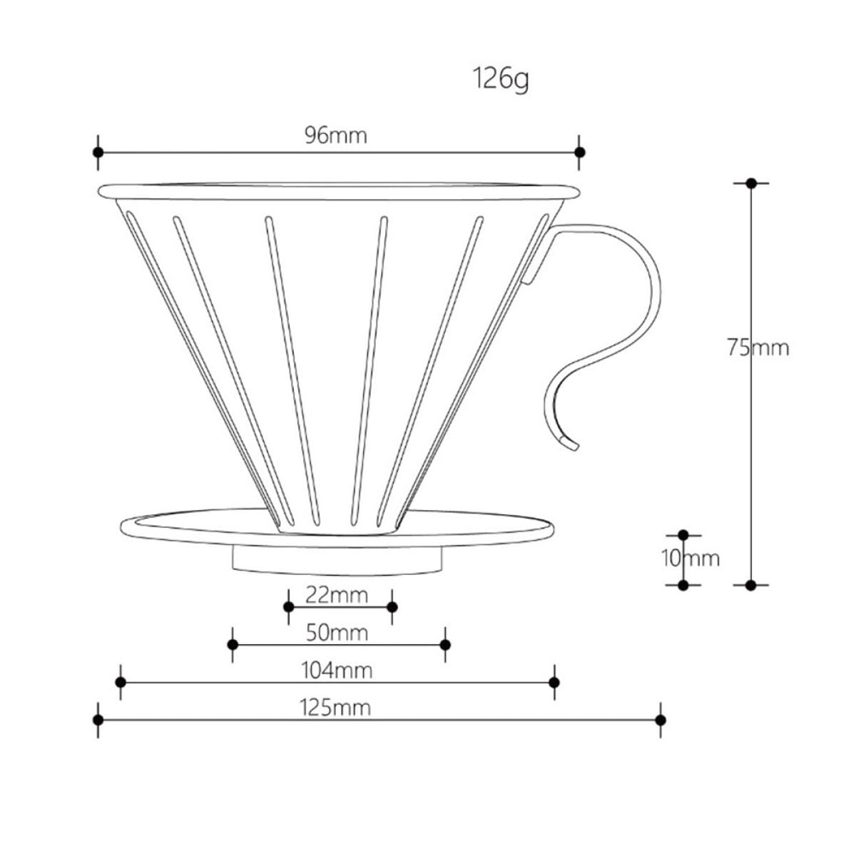 Abaodam Filtro de Café Residuos de Papel de Acero Inoxidable Reutilizable con Soporte para 1-2 Tazas Adecuado para Cafetera de Goteo