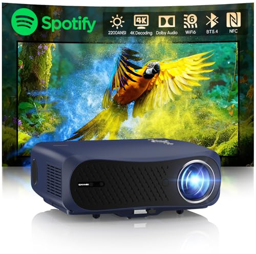 Image of 2200ANSI Ultra High Bright Projector Daylight 4K Smart with Google TV, WiFi, Bluetooth, Auto Focus, Daytime Movie Proyector with HDMI ARC, HDR10, Ceiling ZOOM, for App Streaming, Gaming, Home Cinema