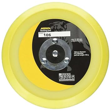PSA Vinyl,Faced Backup Pad,6"Dia.