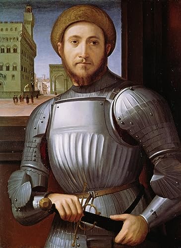 Cuadro en lienzo Retrato de un hombre con armadura impreso en alta definición 60x90cm