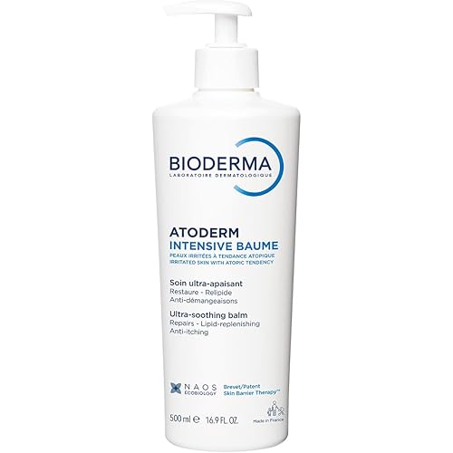Bioderma Atoderm Intensive Balm, Hydrating Balm for Dry to Atopic Sensitive Skin, Face & Body Moisturizer with Ultra Soothing Anti-Itching Formula, Fragrance-Free, Non-Greasy & Non-Sticky for Family
