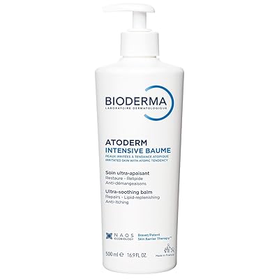 Bioderma Atoderm Intensive Balm, Hydrating Balm for Dry to Atopic Sensitive Skin, Face & Body Moisturizer with Ultra Soothing Anti-Itching Formula, Fragrance-Free, Non-Greasy & Non-Sticky for Family