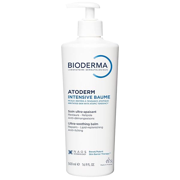 Bioderma Atoderm Intensive Balm, Hydrating Balm for Dry to Atopic Sensitive Skin, Face & Body Moisturizer with Ultra Soothing Anti-Itching Formula, Fragrance-Free, Non-Greasy & Non-Sticky for Family