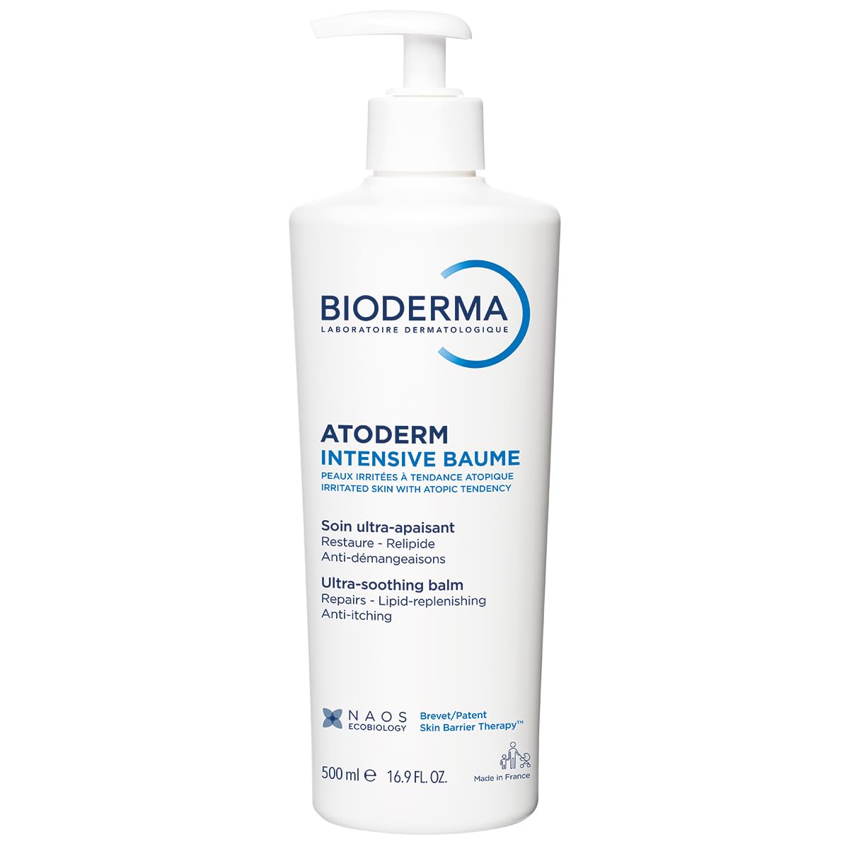 Bioderma Atoderm Intensive Balm, Hydrating Balm for Dry to Atopic Sensitive Skin, Face & Body Moisturizer with Ultra Soothing Anti-Itching Formula, Fragrance-Free, Non-Greasy & Non-Sticky for Family