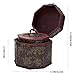 THY COLLECTIBLES Vintage Style Embossed Flower Pattern Wooden Octagon Jewelry Treasure Box Storage Organizer Trinket Keepsake Chest Set of 2