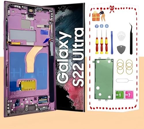 OLED for Samsung Galaxy S22 Ultra Screen Replacement with Fingerprint