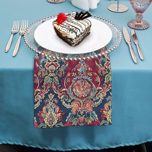 Servilletas de tela reutilizables con puntos rojos 18.7x18.7 pulg miniatura 4