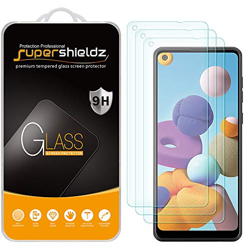Supershieldz (3 Pack) Designed for Samsung Galaxy A21 Tempered Glass Screen Protector Anti Scratch Bubble Free