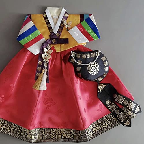 Korean Baby Girl Hanbok for 1~8y/o Multi-Colored Sleeve Jeogori Girl Baby Kids Hanbok Korean Traditional Dress4
