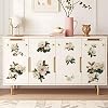 PRESSINART 3 Sheets 3 Styles Floral Rub on Transfers for Furniture Craft Decor 6"x12" White Magnolia Furniture Transfer Stickers PVC Waterproof Decorative Decals for Drawer Dresser Glass Wood Plastic #3