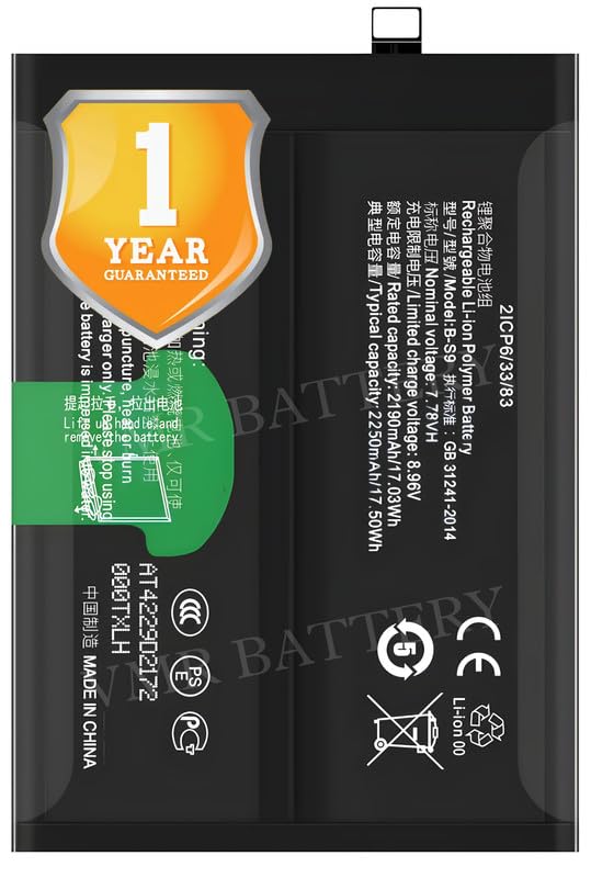 Image of Original B-S9 Battery Compatible for Vivo iQOO Neo 5s - (4500mAh) - 1 Year Warranty K7