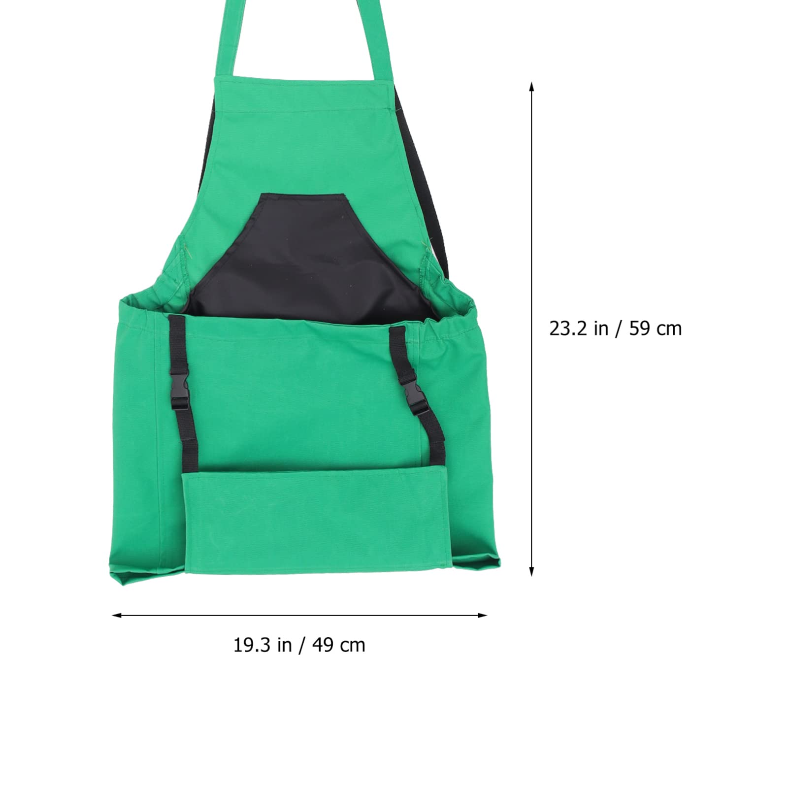 Happyyami Schürze für Gartenarbeit aus Baumwoll-canvas mit Verstellbarem Gürtel Obstpflück-schürze mit Taschen für Ernte von Obst und Gemüse Praktisch für Pflücken und Aufbewahrung