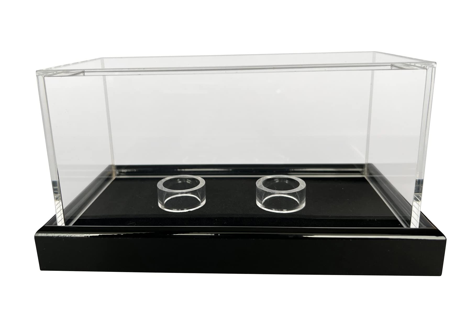Universal Acrilico Vetrina 15x7x7 cm / Showcase / Bacheca con nero velluto, per Gioielli, Personaggi, modello di auto, Orologi, Minerali, Pietre, Medaglia, Moneta