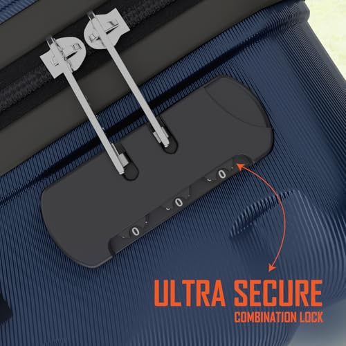 Image of Safari Genius Fortis 77cm Large Size Check-in Trolley Bag Hard Case Polycarbonate, 4 Spinner Wheels, 360 Degree Wheeling Luggage, Travel Bag, Suitcase for Travel, Trolley Bags for Travel, Blue