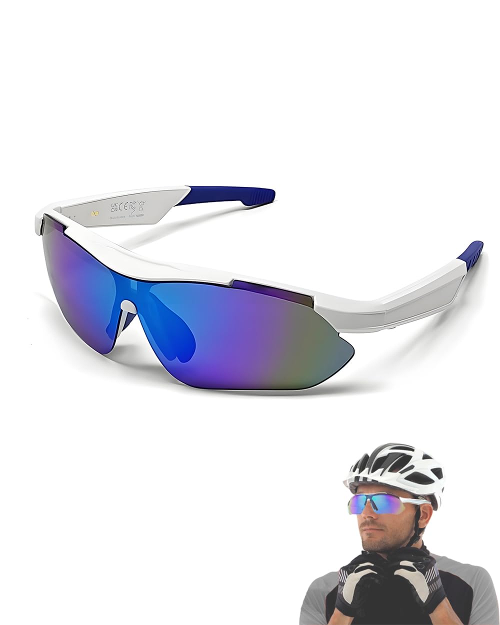 Cycling Bluetooth Sunglasses Sport Smart Glasses Built-in Mic Open Ear Music Speakers for Biking Running