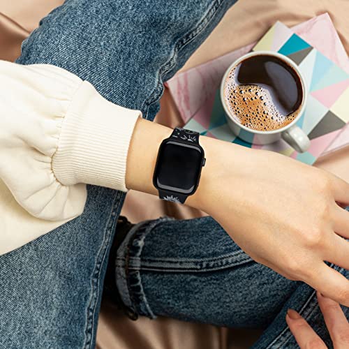 Image of Acestar Double Sided Band Compatible with Apple Watch Smartwatch Bands 38mm 40mm 41mm /42mm(Series 11 10), Cute Soft Silicone Replacement for iWatch Series 11 10 9 8 7 6 5 4 3 2 1 SE, Black Vintage Sun Moon