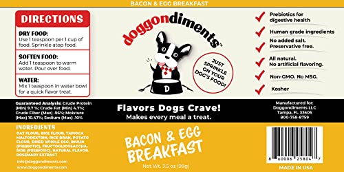 Doggondiments Bacon & Egg Breakfast Dog Food Topper thumb #7