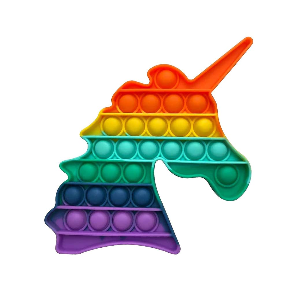 SUBATHRA Pop It for Kids Bubble Toys Adult Toys Stress Relief Toys Anxiety Toys for All Ages Pop It Game Poppet Toys for Kids Simple Fidget Toy (Unicorn)