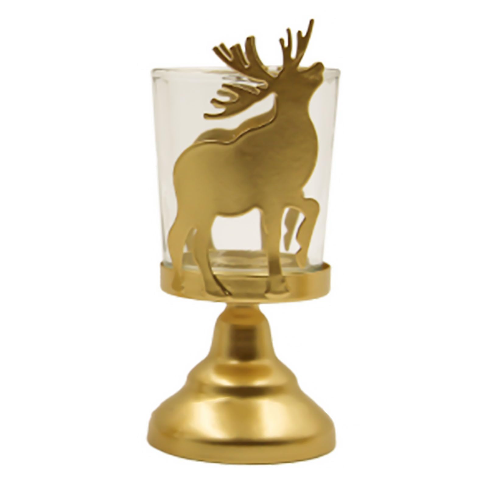 Buxuaaaa Metal Christmas Holder Desktop Decoration Candleholder Unique Pattern Candlestick Home Decoration Gold Metal Stand
