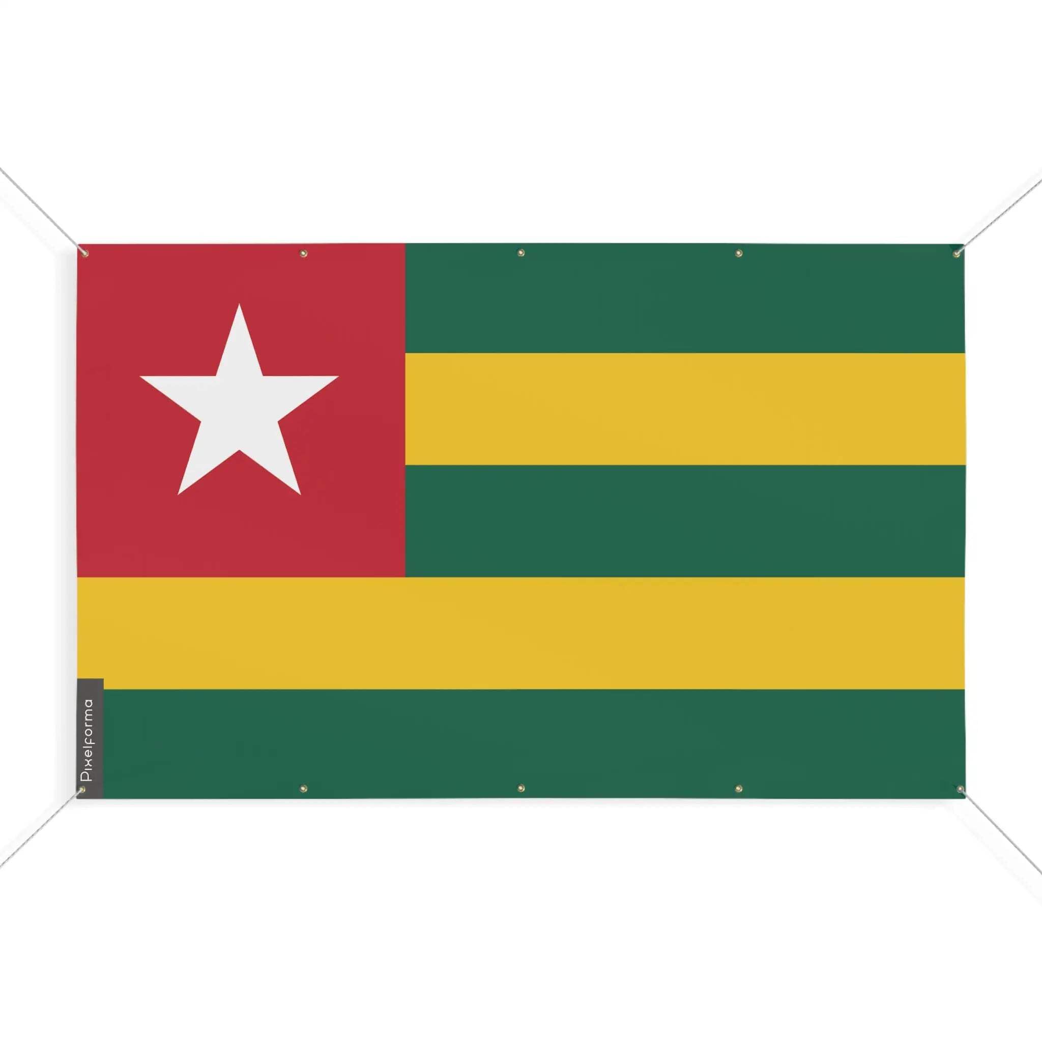 Drapeau Togo haute finition 90 x 135 cm aux 10 oeillets solides