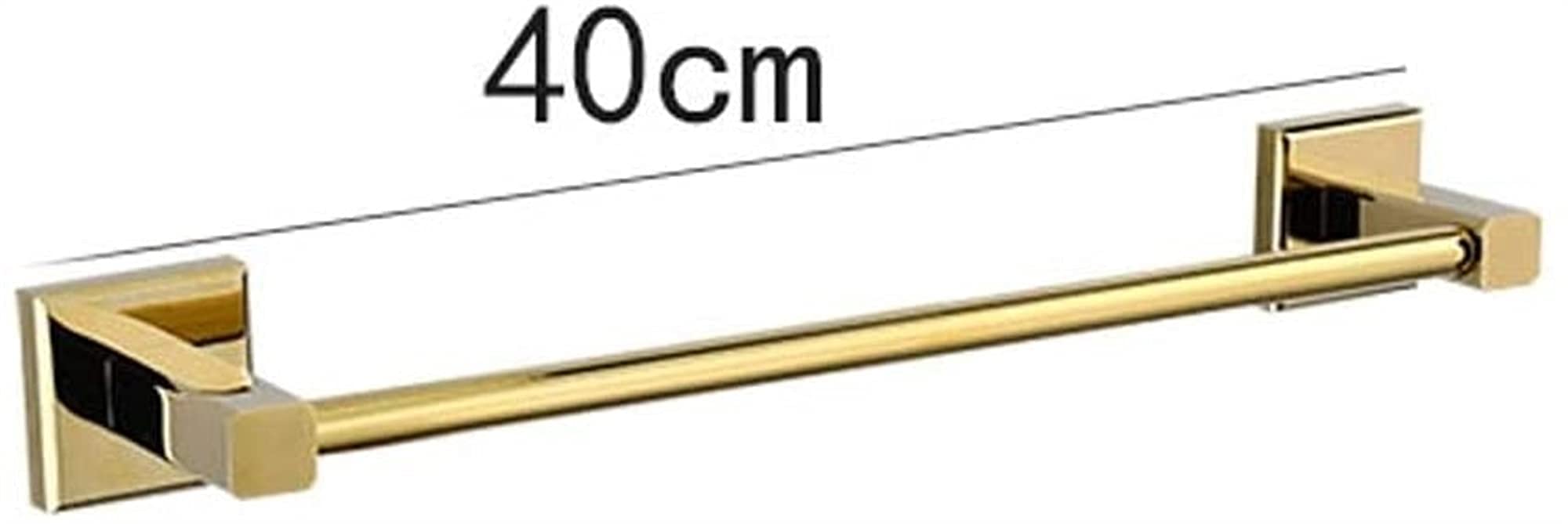 Montowany na ścianie mosiężny wieszak na ręczniki 40 cm pojedynczy wieszak na ręczniki stylowy uchwyt na ręczniki łazienkowe i wieszak trwały wieszak na ręczniki do eleganckich akcesoriów łazienkowych