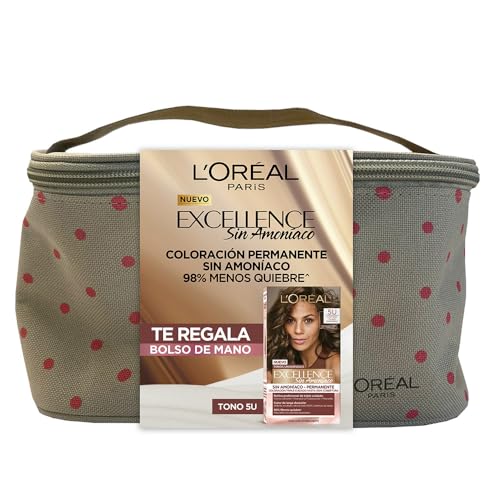 Coloración, Beauty Tinte para Cabello sin Amoniaco Excellence de L'Oréal Paris 5U Castaño Universal + Cosmetiquera