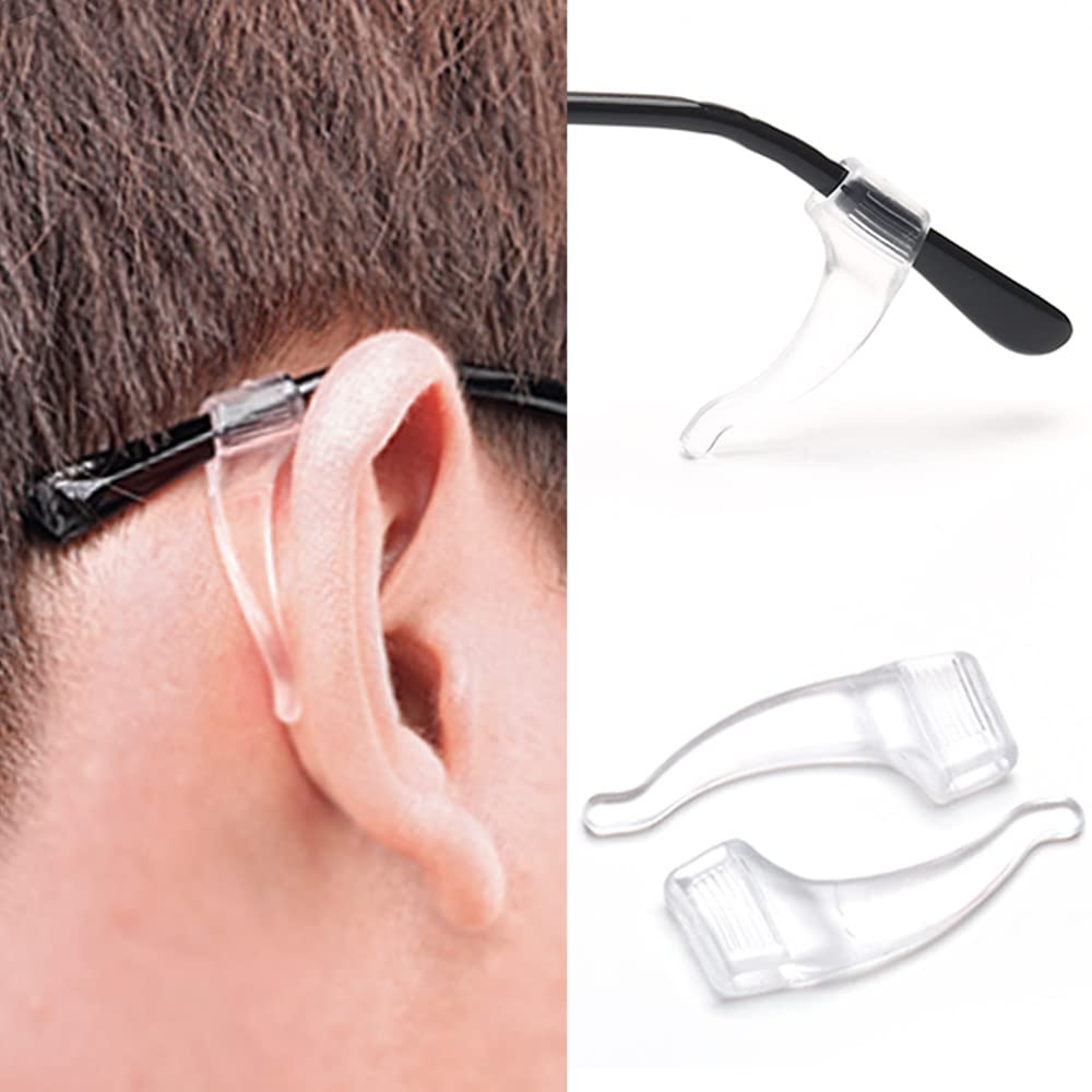 iGeyzoe 25 Pairs Eyeglasses Ear Grip Ear Hooks, Anti-Slip Holder Eyeglasses Stoppers Temple Tips Sleeve Retainer Eyewear Retainers Spectacle Stay For